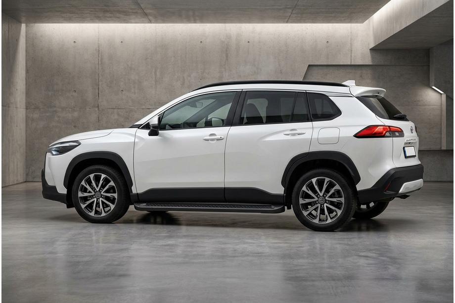 Toyota Corolla Cross 2020– Allmond Black sidetrin (2 stk., aluminium) Image