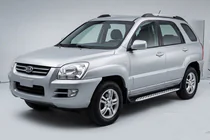 Kia Sportage 2004–2010 Sidetrin Shining V1 (2 stk., aluminium) foto 1