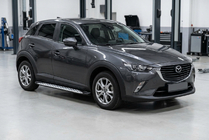 Mazda CX-3 2015– Sidetrin Shining V1 (2 stk., aluminium) foto 1