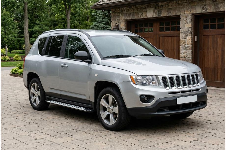 Jeep Compass 2006–2016 Sidetrin Shining V1 (2 stk., aluminium) Image