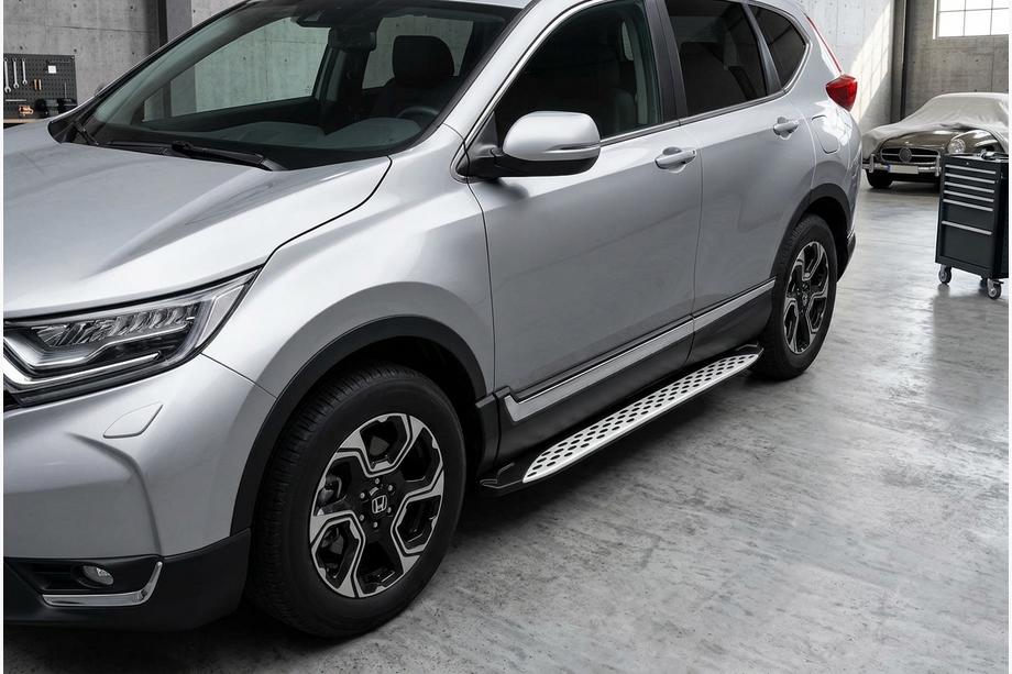 Honda CRV 2017–2022 Sidetrin Shining V1 (2 stk., aluminium) Image