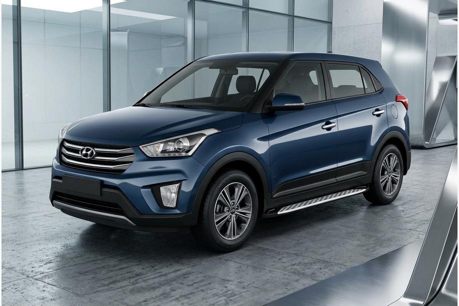 Hyundai Creta 2014–2020 Sidetrin Shining V1 (2 stk., aluminium) Image