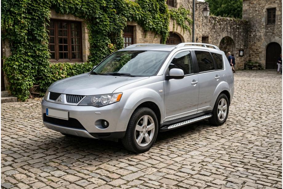 Mitsubishi Outlander 2006–2012 Sidetrin Shining V1 (2 stk., aluminium) Image