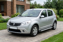 Renault Sandero 2007–2013 Sidetrin Shining V1 (2 stk., aluminium) foto 1