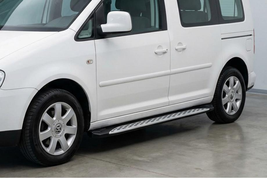 Volkswagen Caddy 2010–2015 Sidetrin Shining V1 (2 stk., aluminium) Image