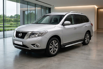 Nissan Pathfinder R52 2012–2021 Sidetrin Shining V1 (2 stk., aluminium) foto 1