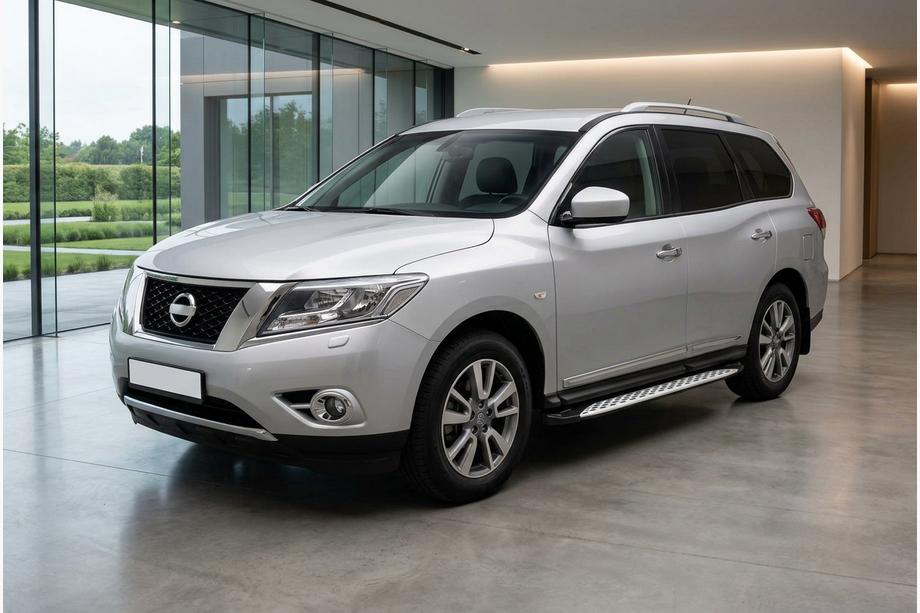Nissan Pathfinder R52 2012–2021 Sidetrin Shining V1 (2 stk., aluminium) Image