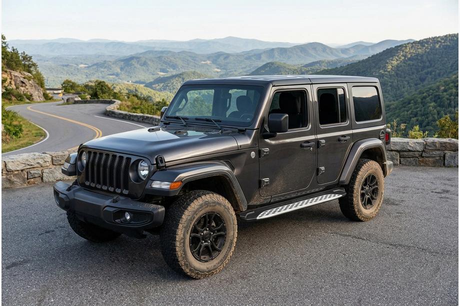 Jeep Wrangler 2018– Sidetrin Shining V1 (2 stk., aluminium) Image