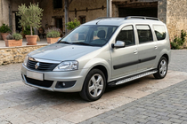 Dacia Logan MCV 2004–2014 Sidetrin Shining V1 (2 stk., aluminium) foto 1