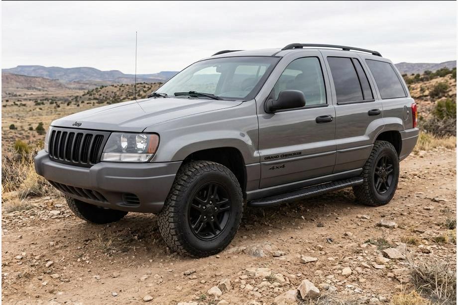 Jeep Grand Cherokee WJ 1999–2004 Sidetrin Bosphore Black (2 stk., aluminium) Image