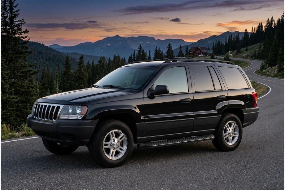 Jeep Grand Cherokee WJ 1999–2004 Sidetrin Tayga Black (2 stk., aluminium) Image