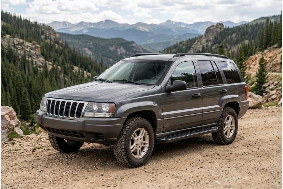 Jeep Grand Cherokee WJ 1999–2004 Allmond Black sidetrin (2 stk., aluminium) Image