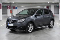 Nissan Qashqai 2010–2014 Sidetrin Shining V1 (2 stk., aluminium) Kort akselafstand foto 1