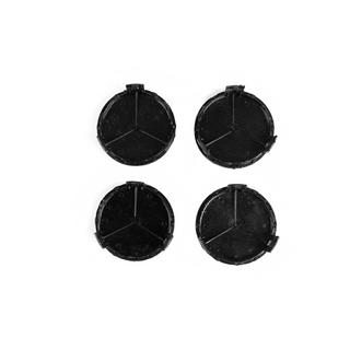 Fælgcenterkapsler 71/74 mm uden ring (4 stk., sort blank) foto 3