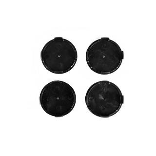 Fælgcenterkapsler 71/74 mm uden ring (4 stk., sorte med krom logo) foto 3