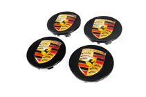 Porsche Fælgcenterkapsler 76/71 mm sorte (4 stk.) foto 1