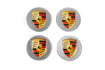 Porsche Centercaps til fælge 76/71 mm grå (sæt med 4 stk.) foto 2