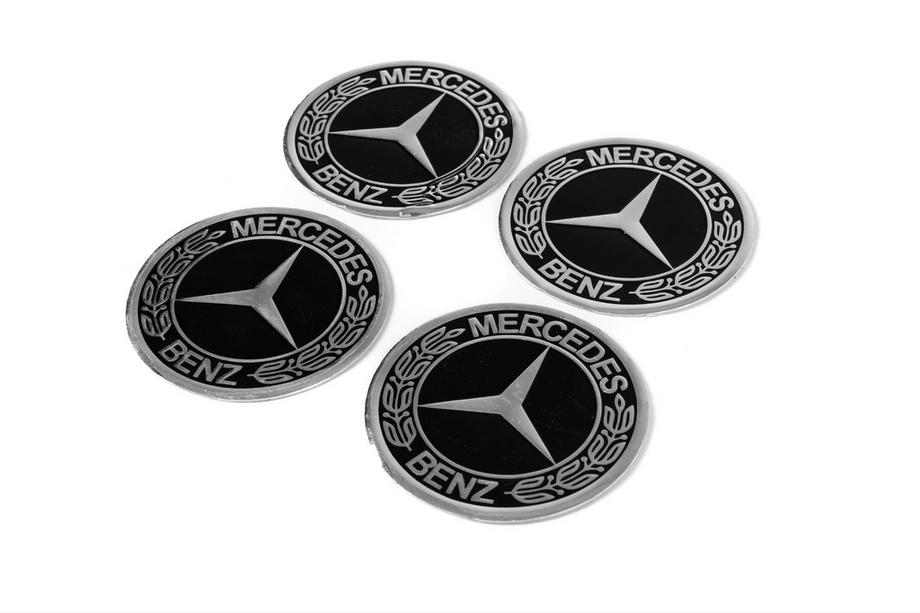 Mercedes-Benz Klistermærker til fælgkapsler 90 mm (sæt med 4) Image