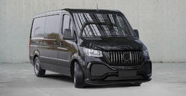 Mercedes Sprinter W907/W910 2018– Frontkofanger med grill i ABS (til lakering) foto 6
