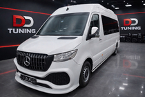 Mercedes Sprinter W907/W910 2018– Frontkofanger med grill i ABS (til lakering) foto 1