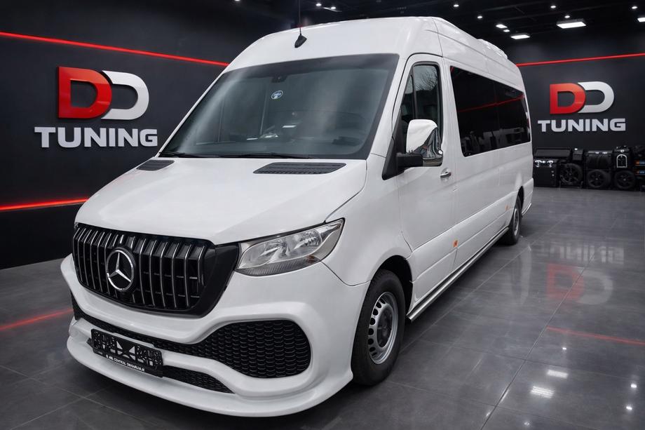 Mercedes Sprinter W907/W910 2018– Frontkofanger med grill i ABS (til lakering) Image