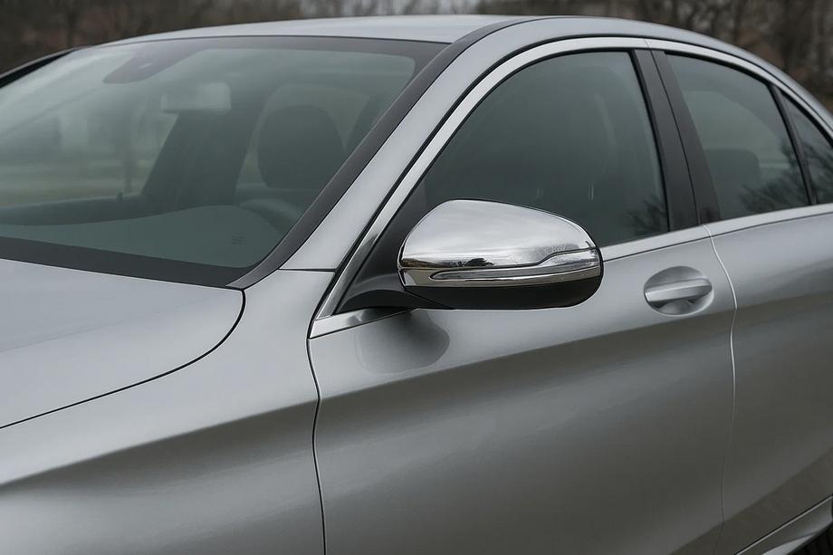 Mercedes C-klasse W205 2014–2021 Spejlkåber til sidespejle (2 stk., rustfrit stål) Image