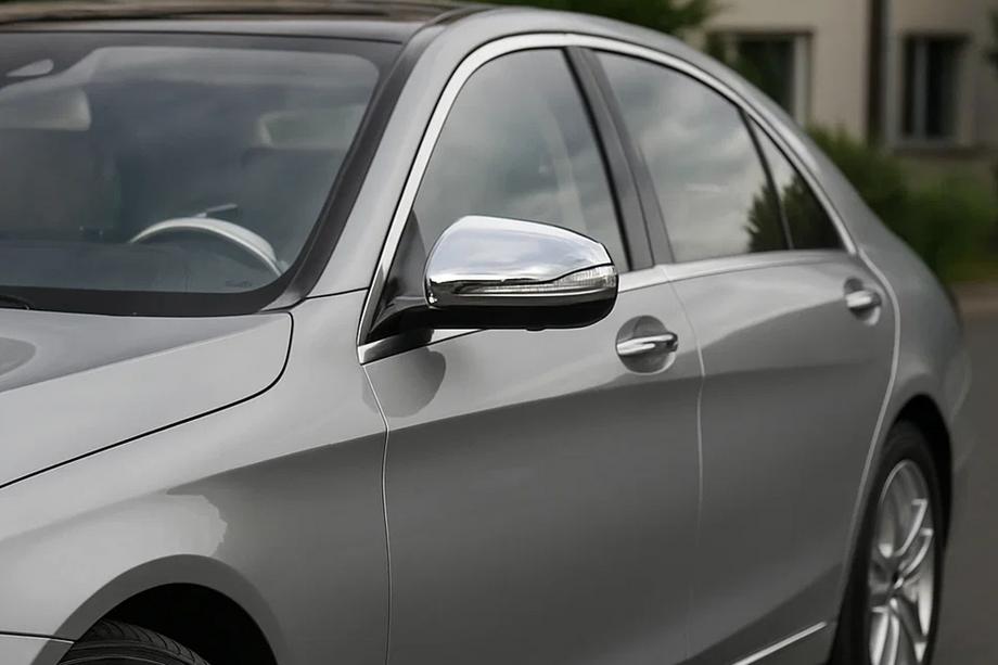 Mercedes S-klasse W222 2013–2022 Spejlkåber til sidespejle (2 stk., rustfrit stål) Image