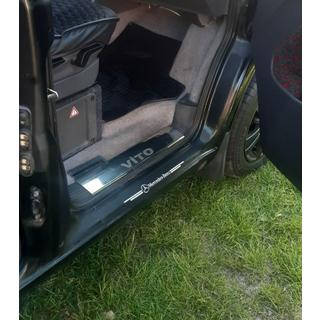 Indvendige dørtrinslister Carmos V1 (3 stk., rustfrit stål) Mercedes Vito W638 1996–2003 foto 1