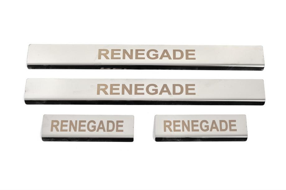 Jeep Renegade 2014– Dørtrinslister (4 stk., rustfrit stål) Image