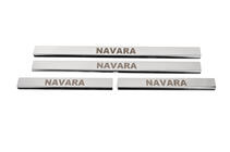 Nissan Navara 2006–2015 Dørtrinslister (4 stk., rustfrit stål) foto 1