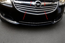 Opel Insignia 2008–2017 Kølergrill-lister (2014-2017, rustfrit stål) foto 1