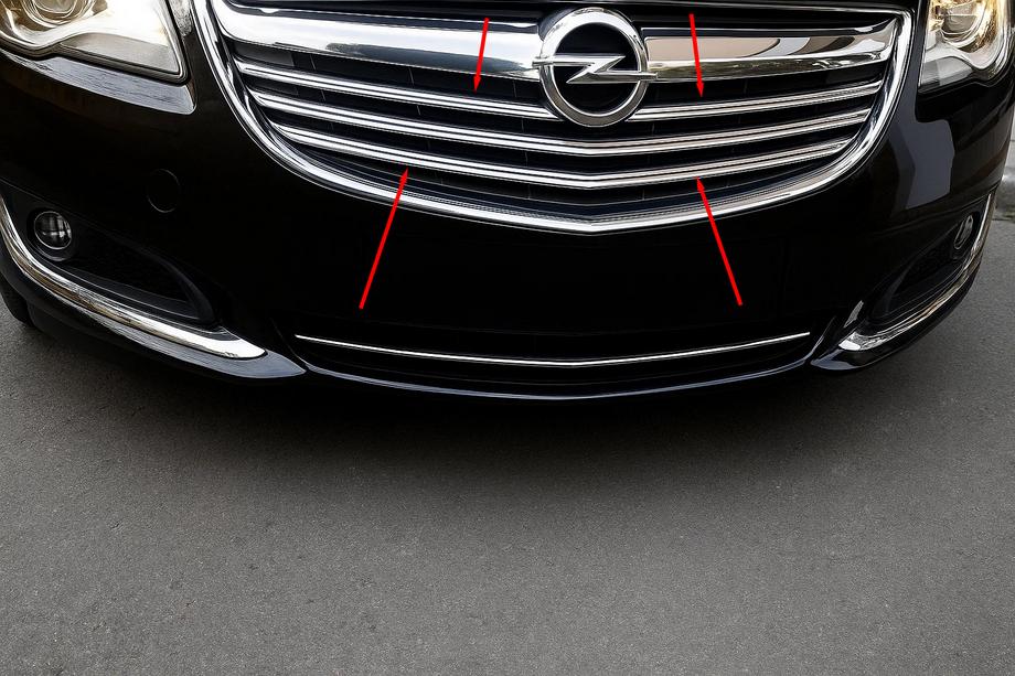 Opel Insignia 2008–2017 Kølergrill-lister (2014-2017, rustfrit stål) Image