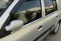 Renault Clio II 1998–2005 Udvendige vindueslister (HB, 4 stk., rustfrit stål) foto 2