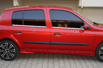 Renault Clio II 1998–2005 Udvendige vindueslister (HB, 4 stk., rustfrit stål) foto 1