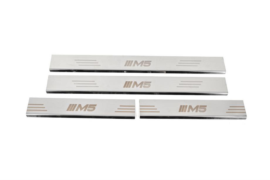 BMW 5-serie E34 1988–1995 Krom dørtrinslister (4 stk., Carmos V4) Image