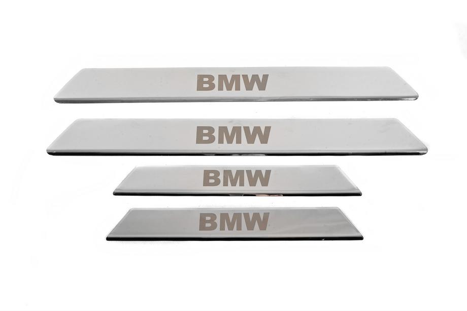 BMW 5-serie E39 1996–2003 Krom dørtrinslister V-2 (4 stk, Carmos) Image
