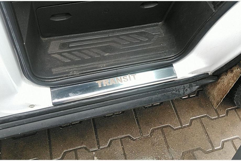 Ford Transit 2014– Dørtrinslister (2 stk., rustfrit stål) Image