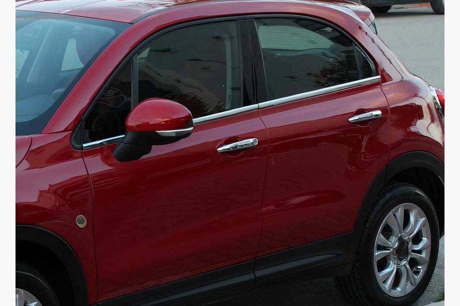 Fiat 500X 2014–2024 Rammeramme-lister i rustfrit stål (4 stk.) Image