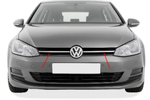 Volkswagen Golf 7/E-Golf 2012–2020 Øvre grilliste i rustfrit stål foto 3