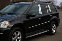 Mercedes GL-klasse X164 2006–2012 Krom dørstolpebeklædning (10 stk., rustfrit stål) foto 1