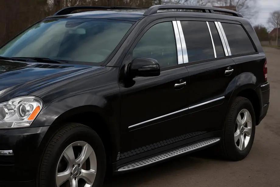 Mercedes GL-klasse X164 2006–2012 Krom dørstolpebeklædning (10 stk., rustfrit stål) Image