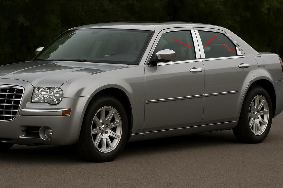 Chrysler C300 2004–2011 Dørstolpeafdækninger (6 stk., rustfrit stål) Image