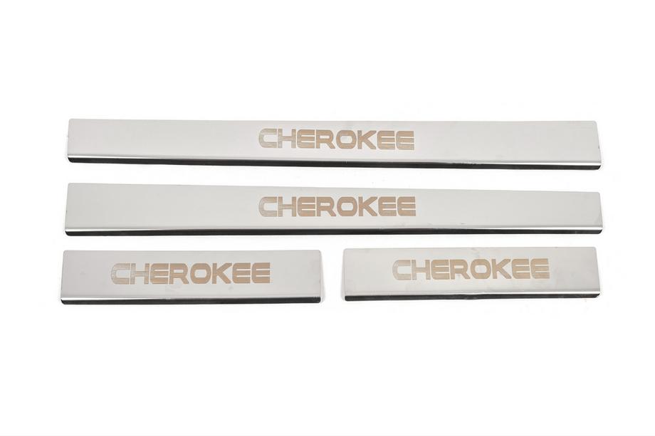 Jeep Grand Cherokee WK 2004–2010 Dørtrinslister Carmos V-2 (4 stk., rustfrit stål) Image