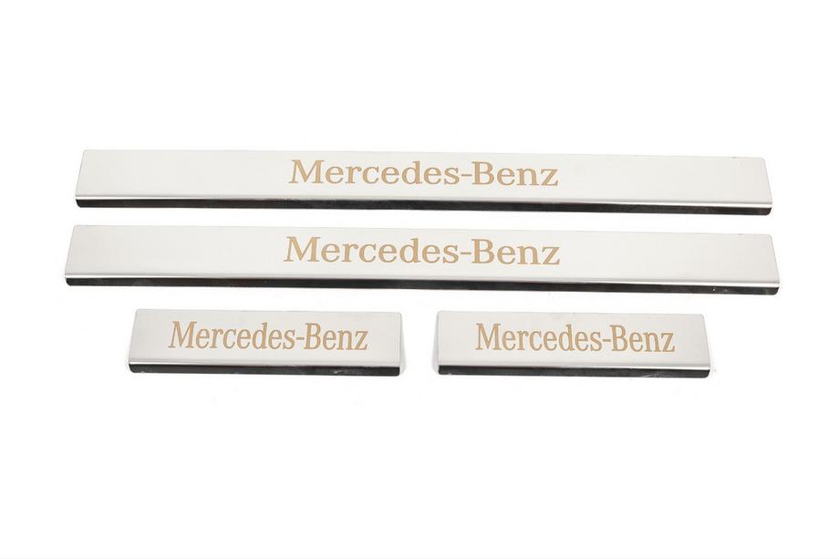 Mercedes C-class W204 2007–2015 Dørtrinslister Carmos (4 stk., rustfrit stål) Foto 1