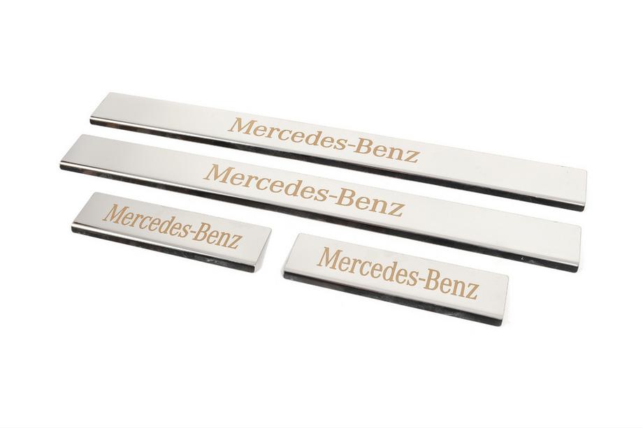 Mercedes C-class W204 2007–2015 Dørtrinslister Carmos (4 stk., rustfrit stål) Foto 2
