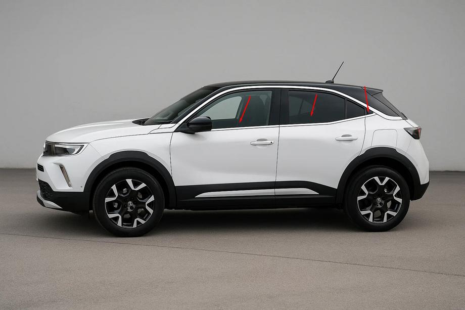 Opel Mokka 2021– Vindueslister (6 stk., rustfrit stål) Image