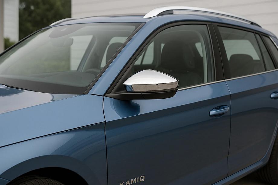 Skoda Kamiq 2019– Spejlkåber (2 stk., rustfrit stål) Carmos Image