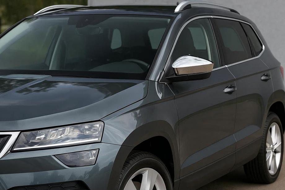 Skoda Karoq 2018– Spejlkåber (2 stk., rustfrit stål) Carmos Image