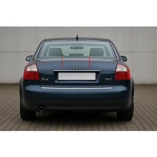 Rustfri pynteliste over nummerplade (Carmos) V-2 Audi A4 B6 2000–2004 foto 1