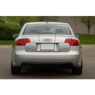 Rustfri pynteliste over nummerplade (Carmos) V-2 Audi A4 B7 2004–2008 foto 1